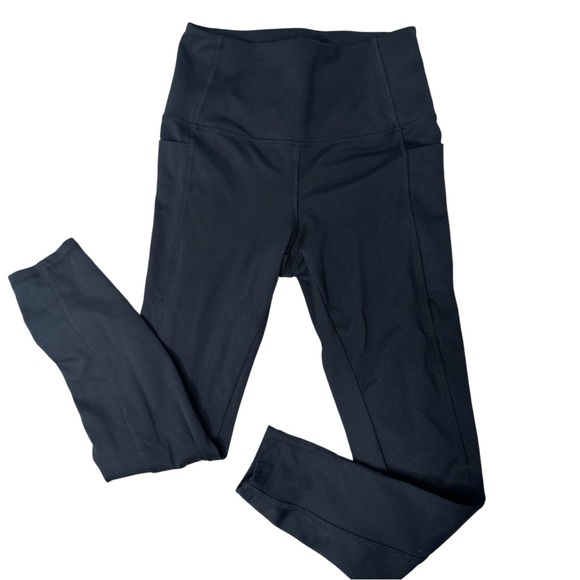 NWOT Danskin leggings, black, side pockets, 7/8 length, double brushed, SZ small - Picture 4 of 4